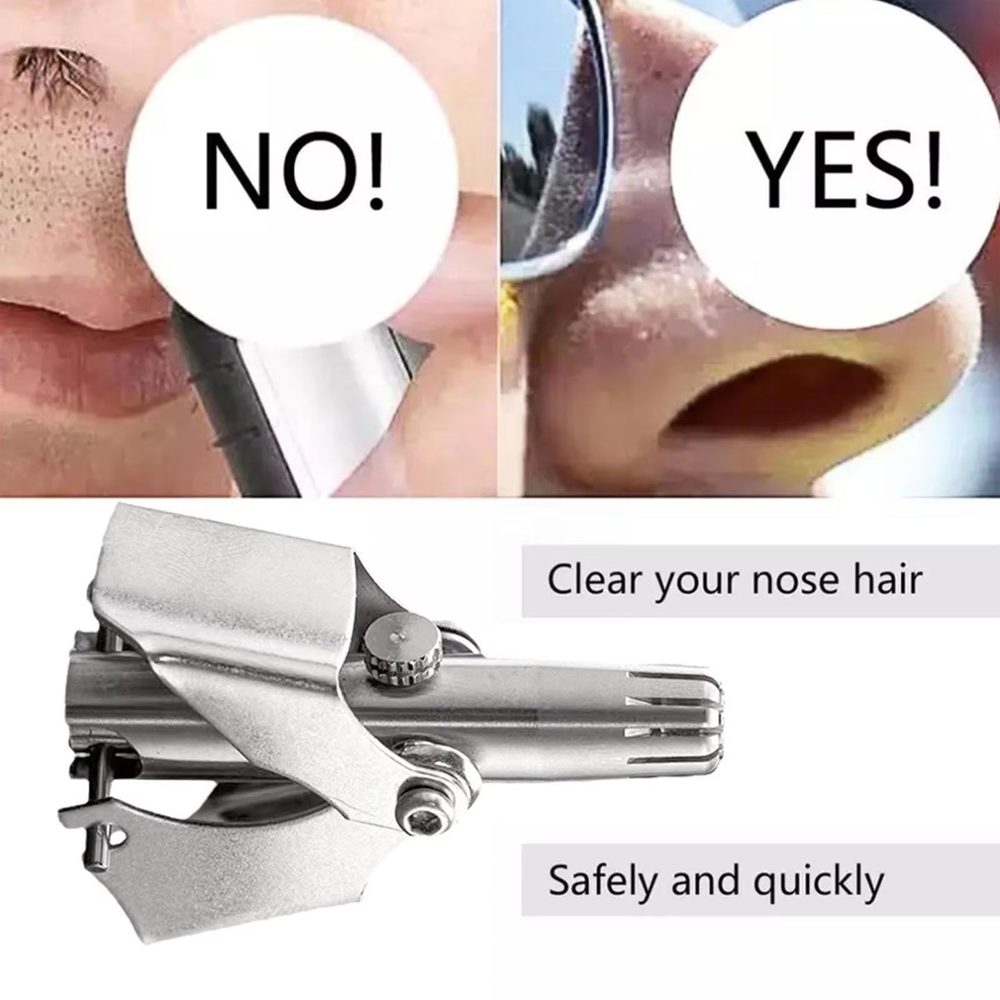 Nosehair Clipper Stainless Steel Hair Remover (1 Pc With Brush Plastic Case)