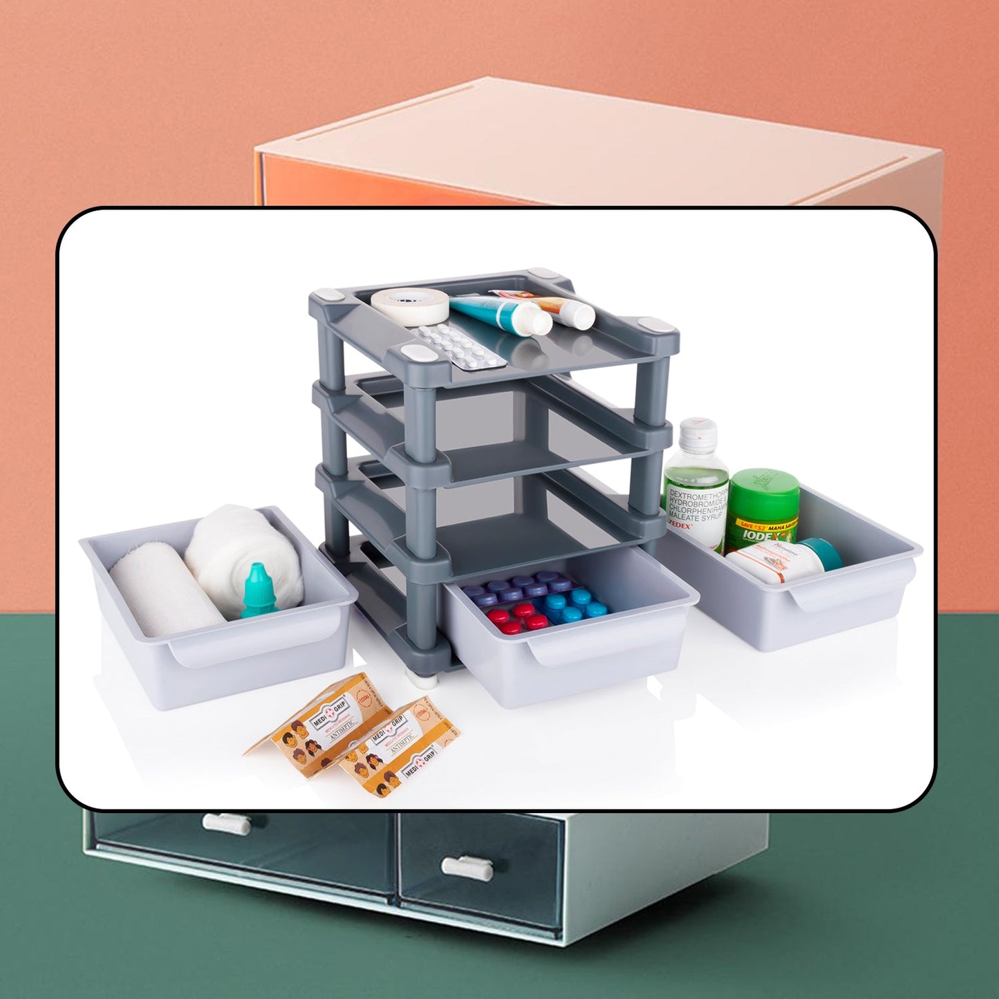 Mini 3 Layer Drawer Used For Storing Makeup Equipments And Kits Used By Womens And Ladies.