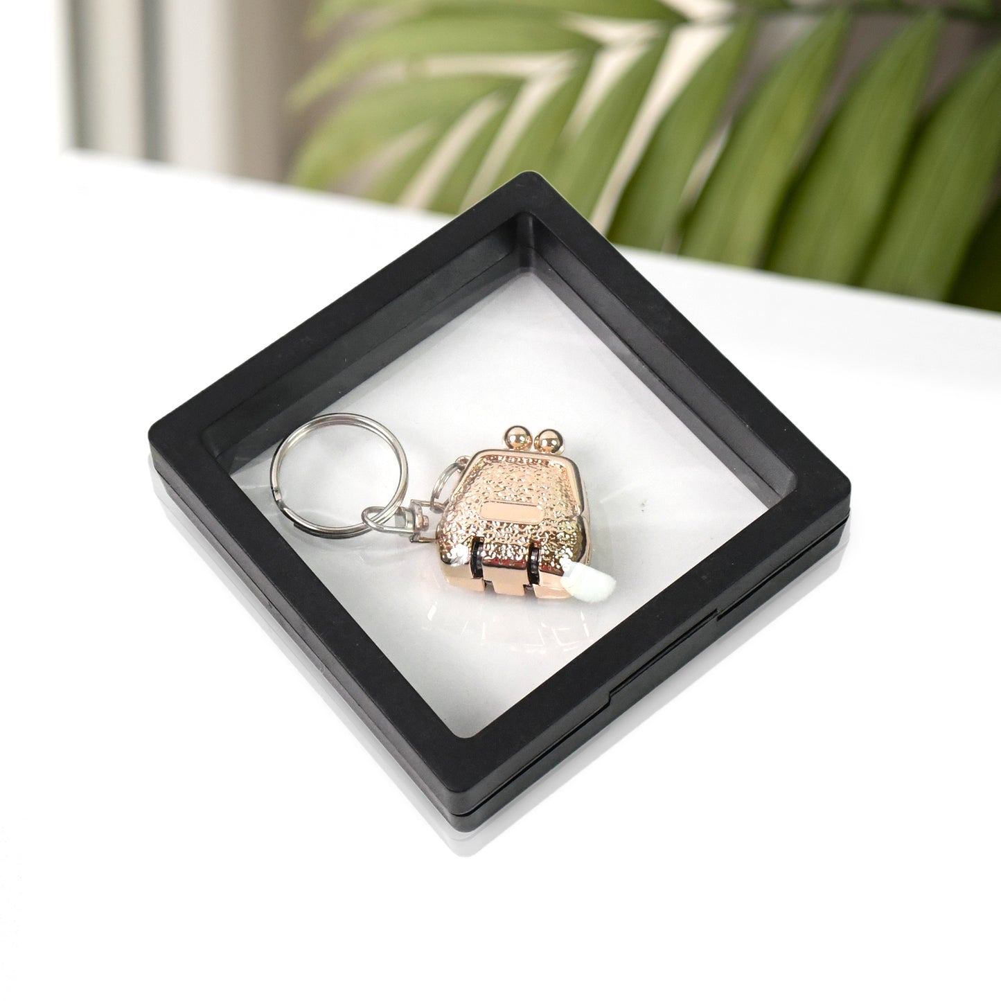 Nailclipper Keychain With 3D Floating Frame Display Case (1 Set)