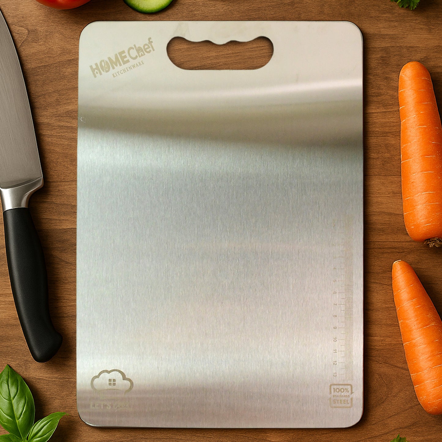 Premium Stainless Steel Cutting Board 229Mm X 330Mm (1 Pc)