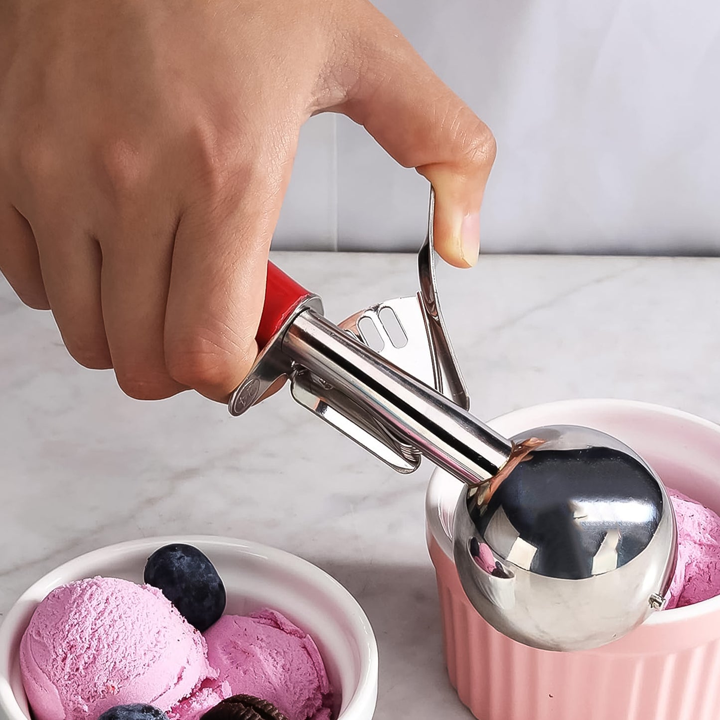 Apexice Cream Scoop 70 Ml Stainless Steel Head With Ergonomic Handle (1 Pc)