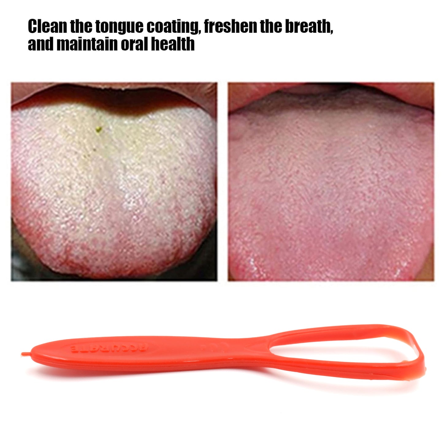 Plastic Tongue Cleaner For Kids Adults Tongue Scraper For Bad Breath Maintain Oral Hygiene For Daily Use For Fresh Breath Bacteria Removal Improved Taste Plastic With Handle Tongue Cleaner (1 Pc )