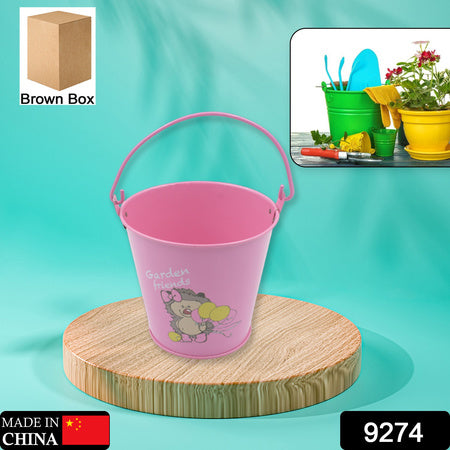 Small Metal Buckets With Handles Bucket Plant Kids Pot Plant Succulents Metal Flower Bucket Metal Candy Bucket Ice Bucket Bucket Metal Succulent Flower Pot Creativity (1 Pc)