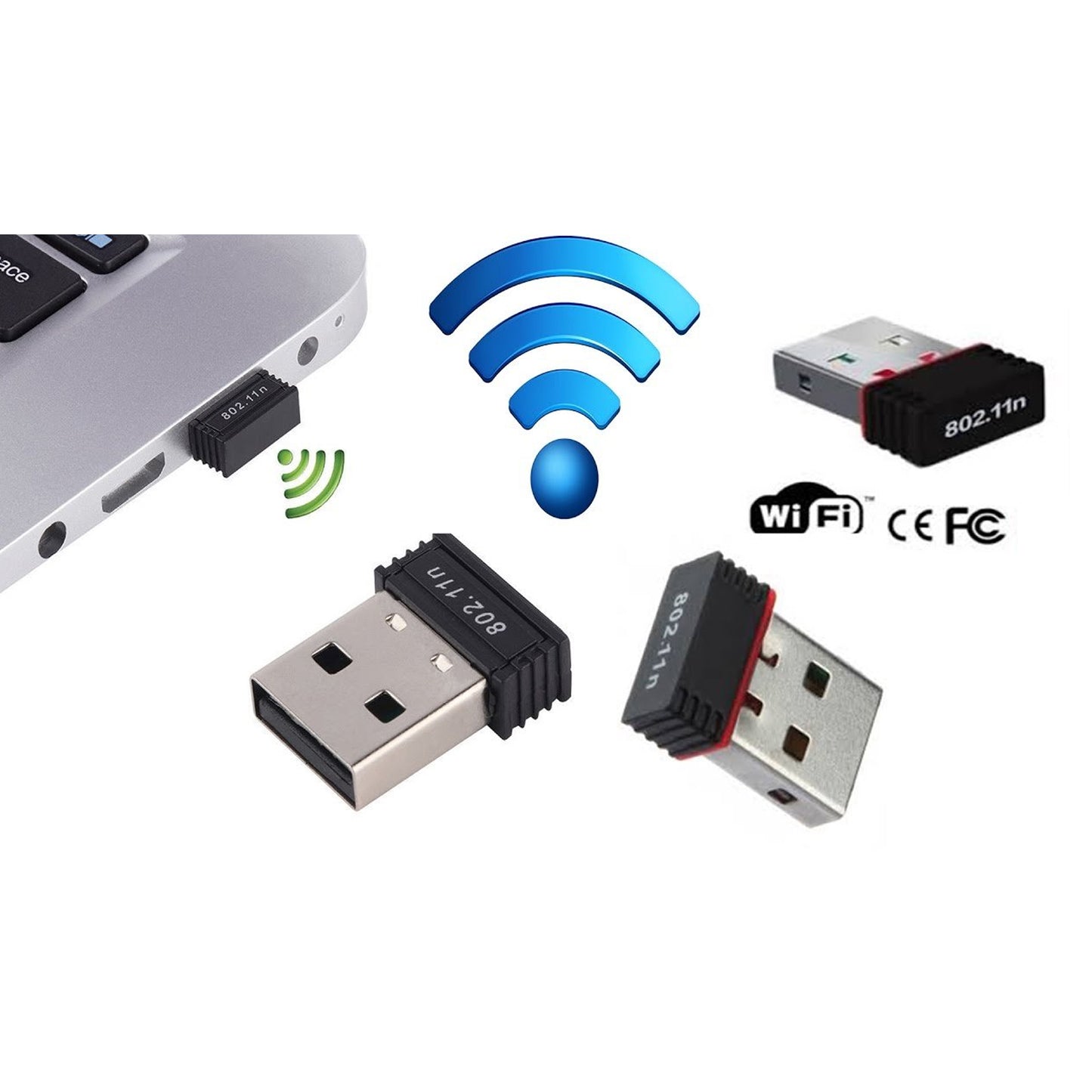 Wi-Fi Receiver Wireless Mini Wi-Fi Network Adapter With With Driver Cd For Computer Laptop And Etc Device Use