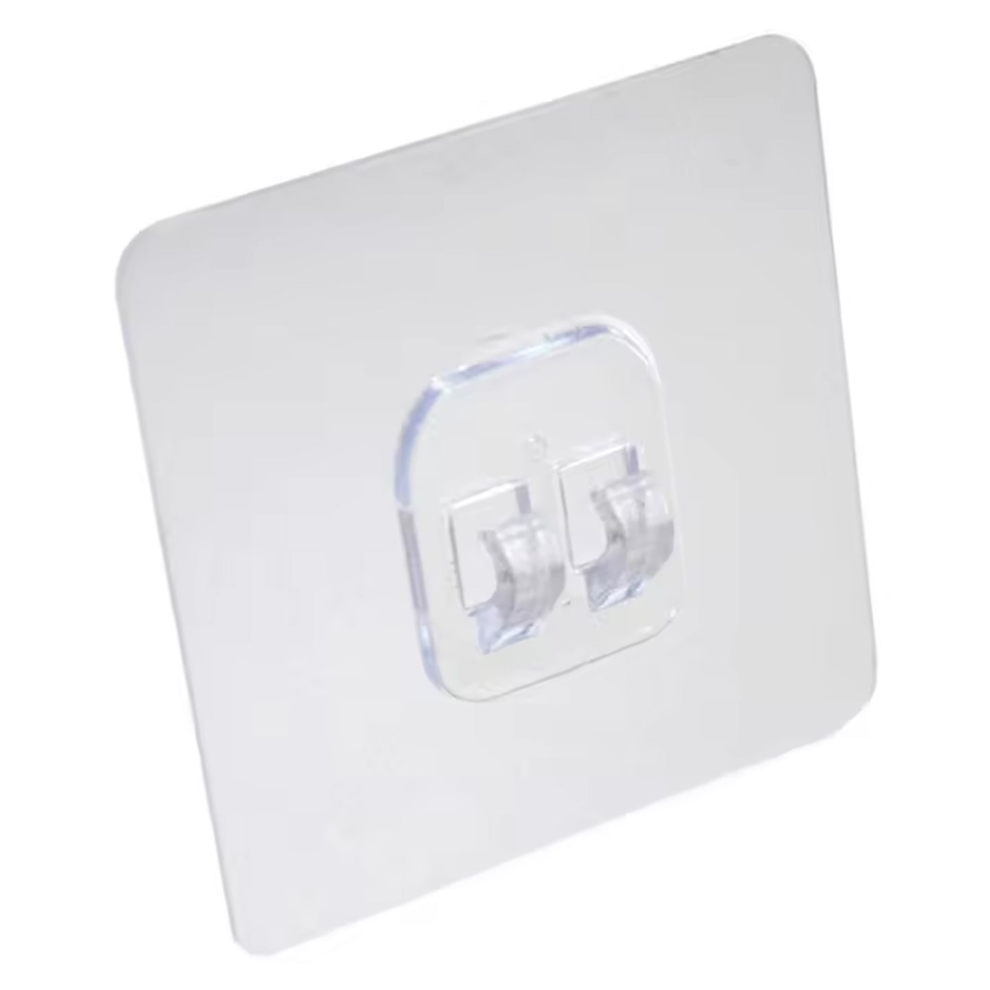 Household Self Adhesive Wall Hooks Punch-Free Wall-Mounted Hook Seamless Transparent No Nails Drill Waterproof Hooks For Bathroom Kitchen Home (1 Pc)
