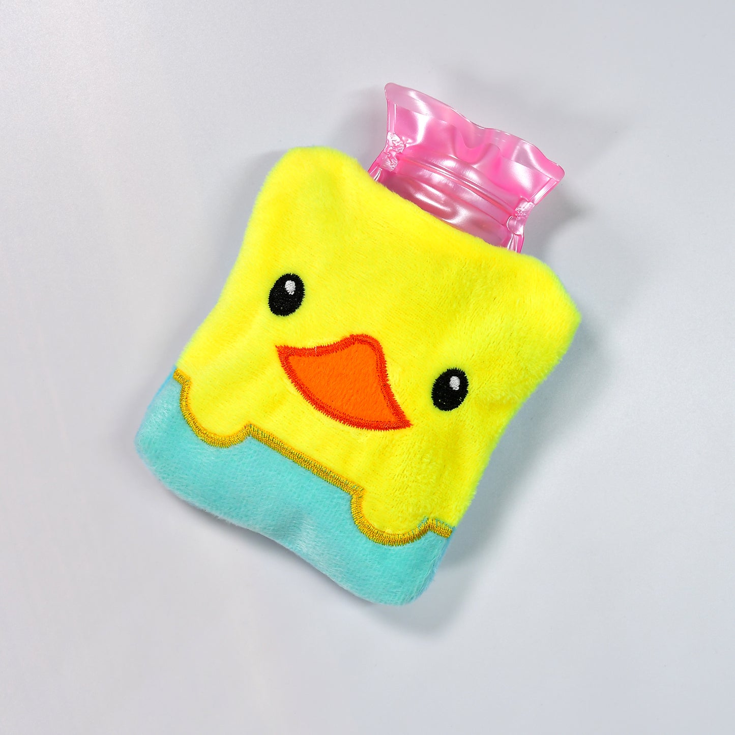 Yellow Duck Design Small Hot Water Bag With Cover For Pain Relief Neck Shoulder Pain And Hand Feet Warmer Menstrual Cramps.