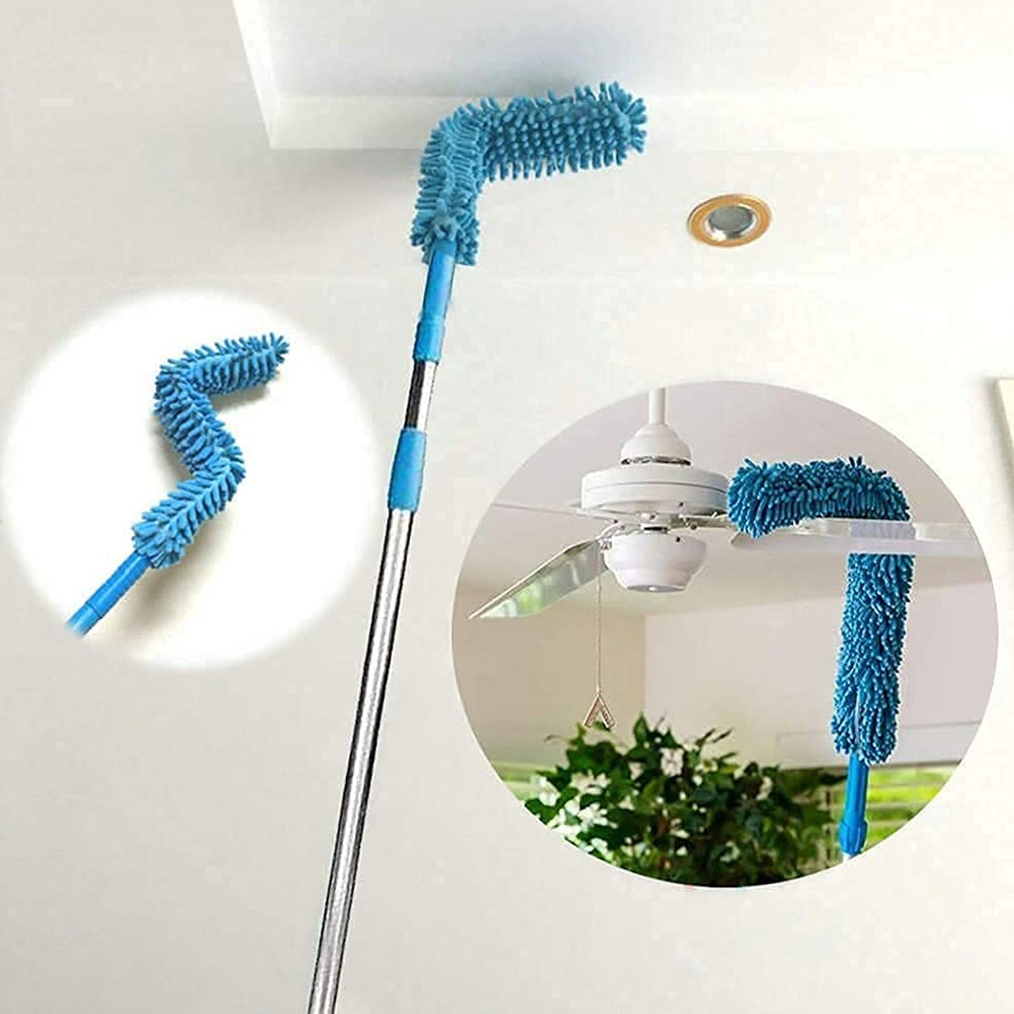 Long Handle Dust Cleaning Brush Adjustable Microfiber Dust Brush Foldable Home Appliances Ceiling Cleaner Latest Home Improvement Products