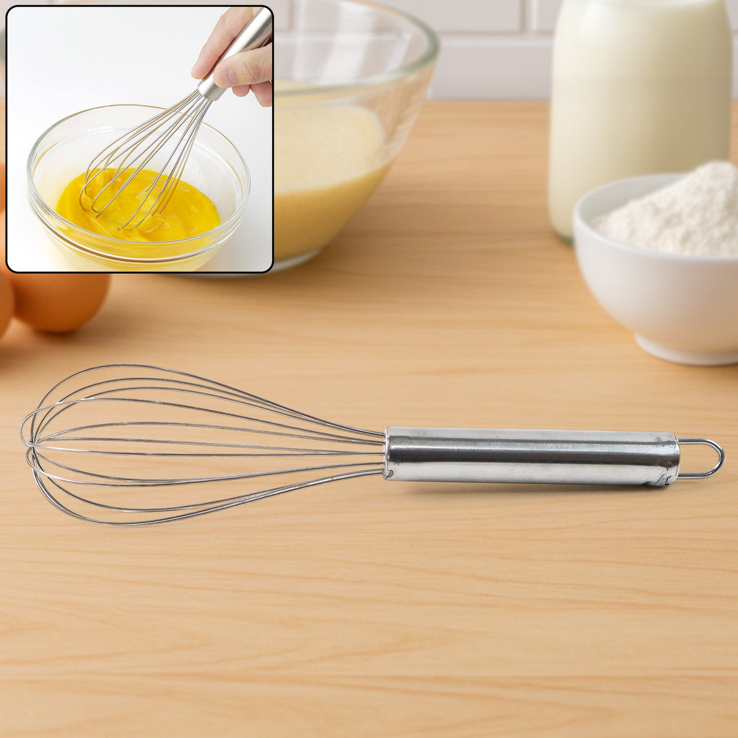 Medium Stainless Steel Balloon Whisk (24Cm 1 Pc)