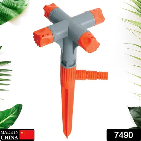 Garden Sprinkler 360 Rotating Adjustable Round 3 Arm Lawn Water Sprinkler For Watering Garden Plantspipe Hose Irrigation Yard Water Sprayer