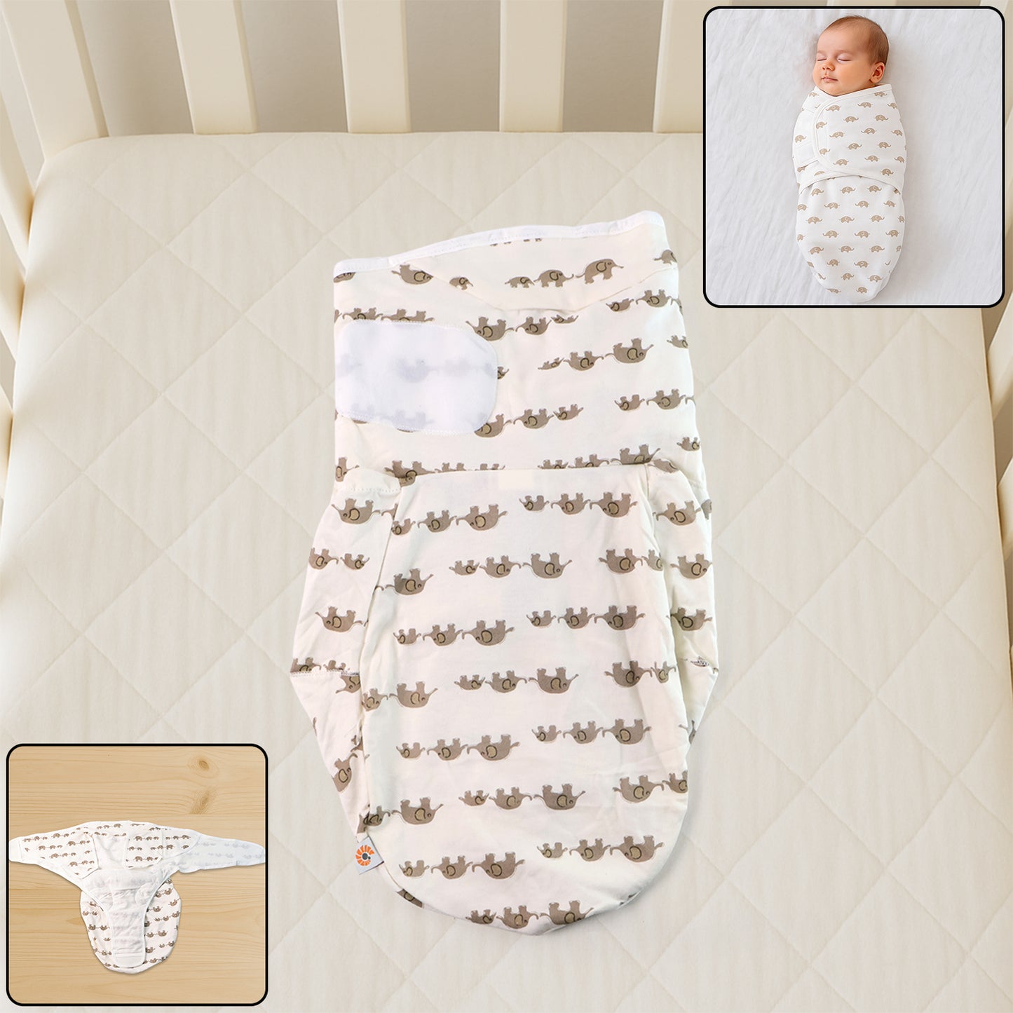 Softcotton Adjustable Baby Swaddle Wrap For Newborns (1 Pc)