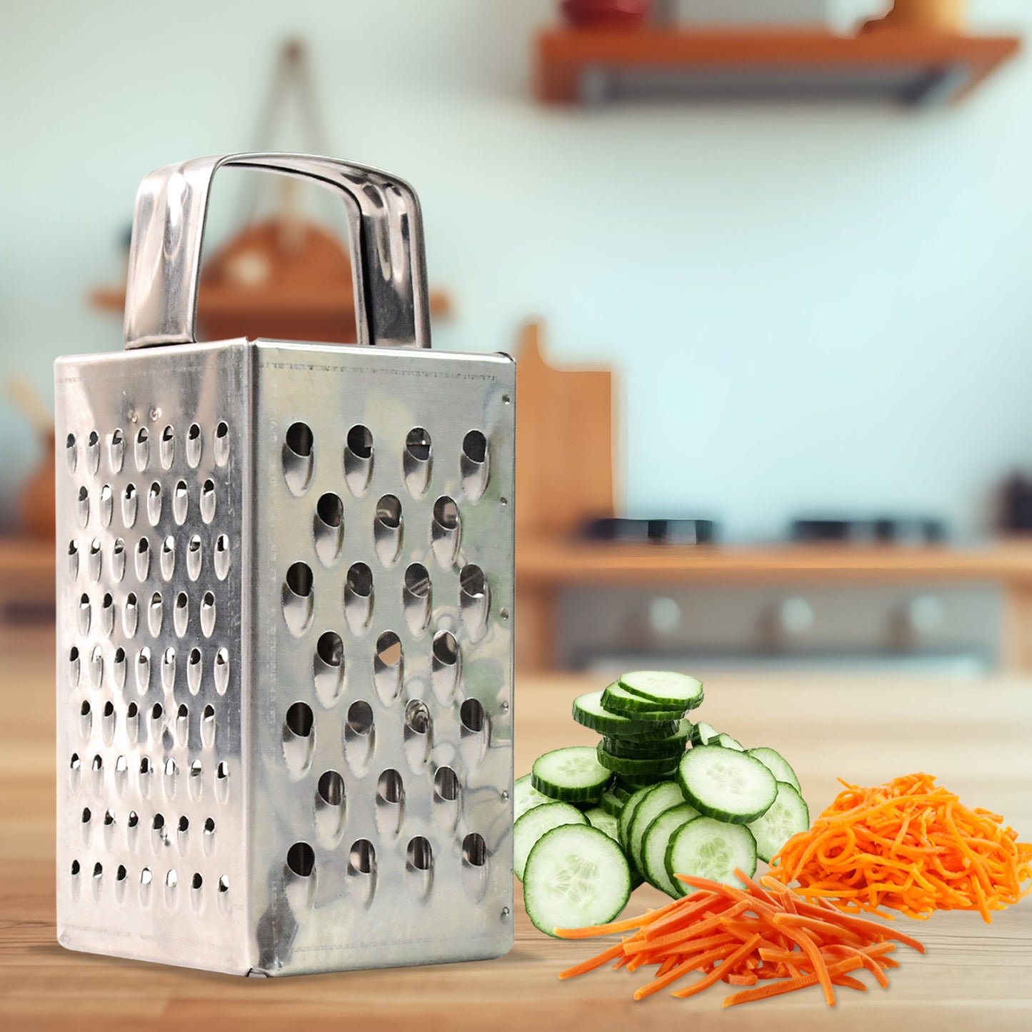 Supermom Premium 4-In-1 Stainless Steel Compact Grater And Slicer