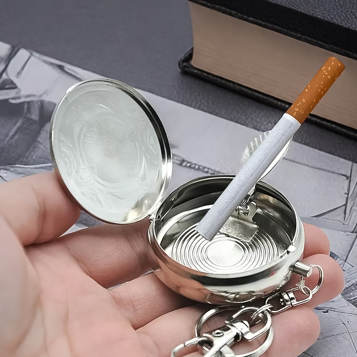 Minipocket Ss Ashtray With Keyring (1Pc)