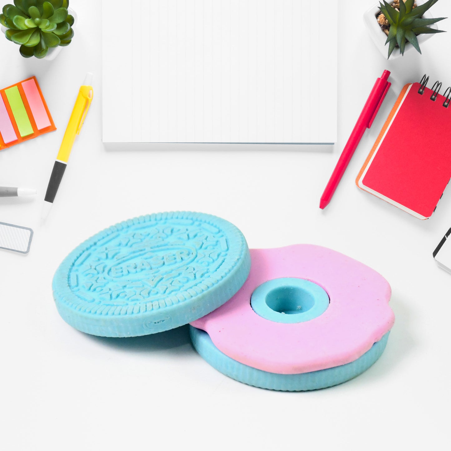 Biscuit Shape Eraser Unique Designs Patterns (1 Pc)