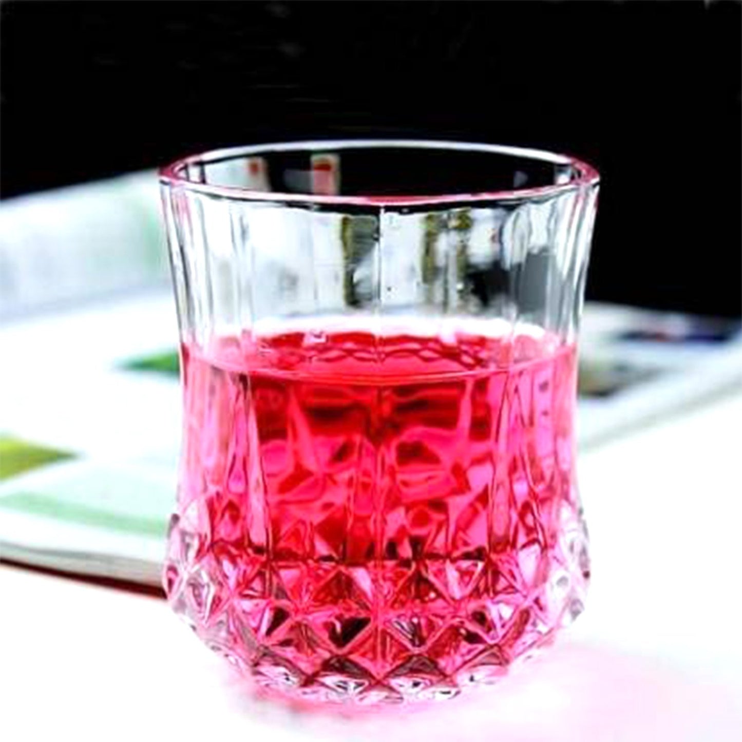Heavy Unbreakable Stylish Look Fully Transparent Glasses Set 250Ml (6Pcs)