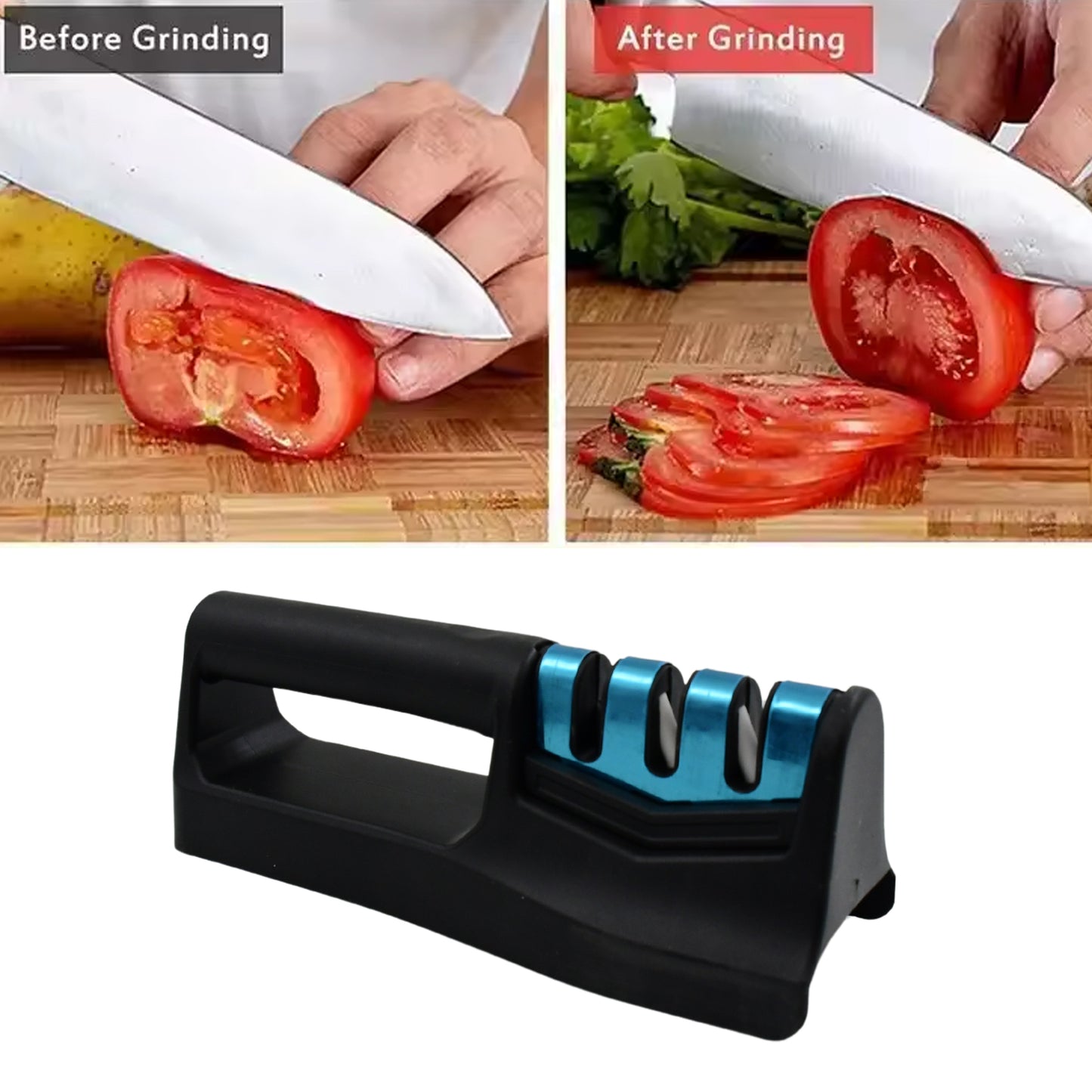 Knife Sharpener For Kitchen Knife Sharpener With Vegetable Chopper And Fish Scale Remover Handheld Knives Pocket Knife Sharpener Knife Sharpener For Chefs Serrated Knife (9In1)