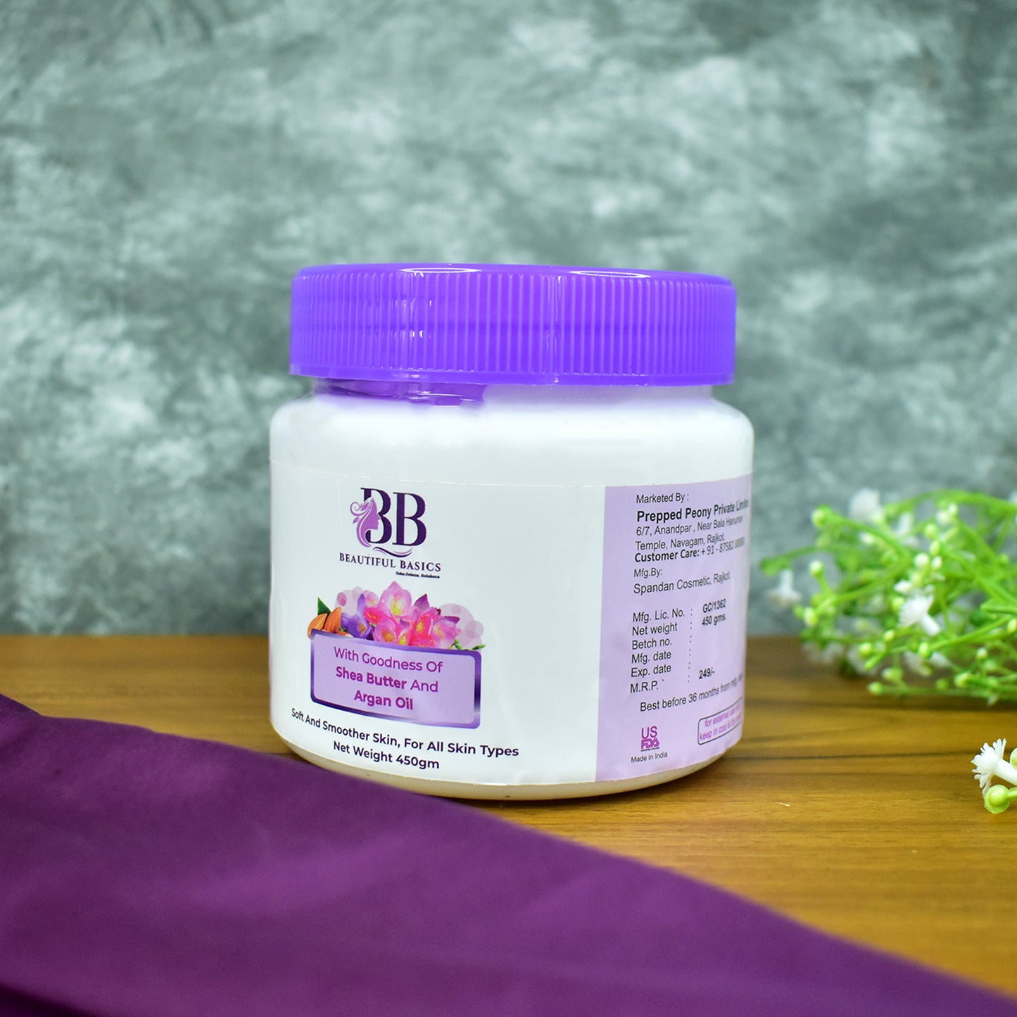 Beautiful Basics Shea Butter Argan Oil Body Cream 450G