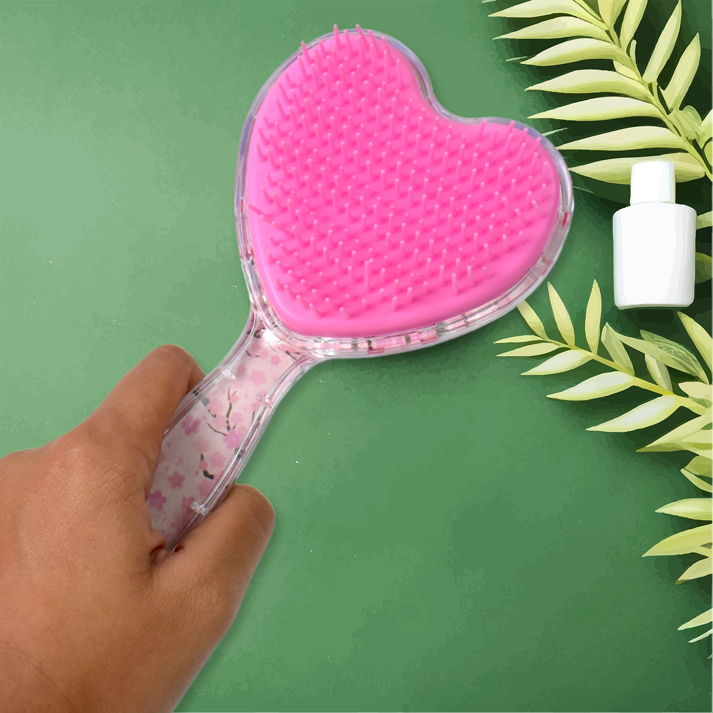 Heartshape Hair Brush Massage Shower Comb (1 Pc)