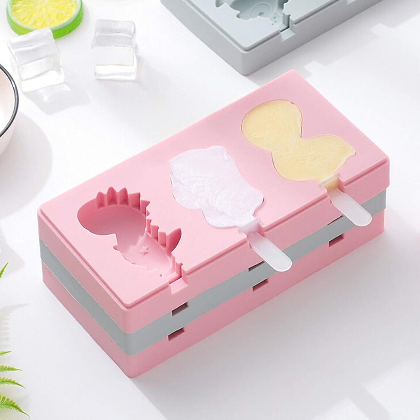 Silicone Popsicle Molds Reusable Ice Cream Molds With Sticks And Lids. A Must-Have Popsicle Mold For Summer.