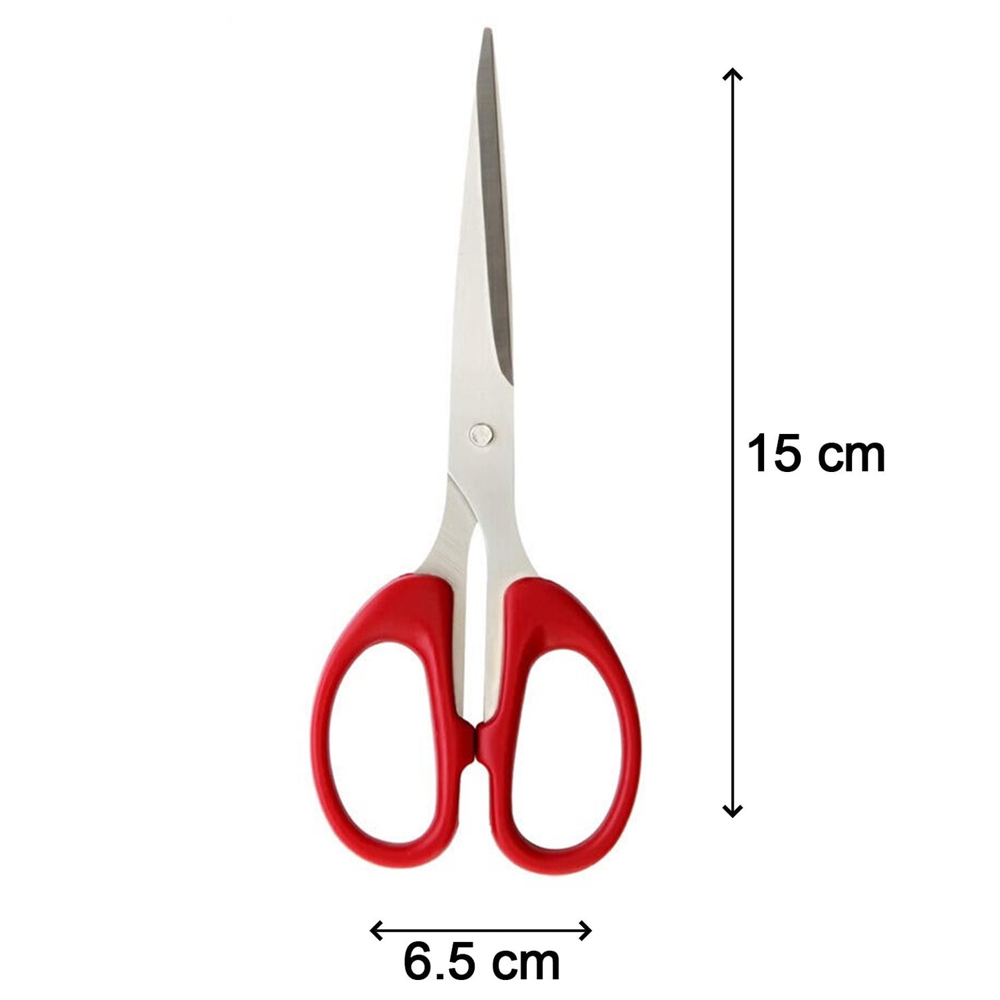 Stainless Steel Scissors With Plastic Handle Grip 160Mm (1Pc Only)