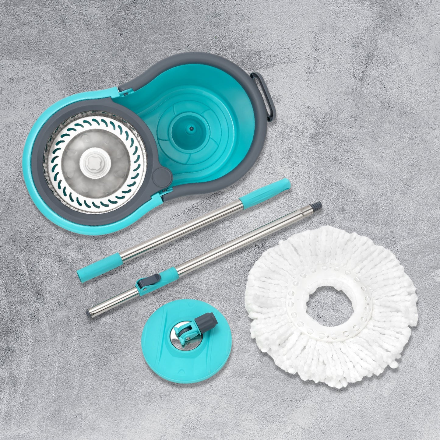 Quick Spin Mop With Steel Spin Bucket Floor Cleaning Easy Wheels Big Bucket Floor Cleaning Mop With Bucket