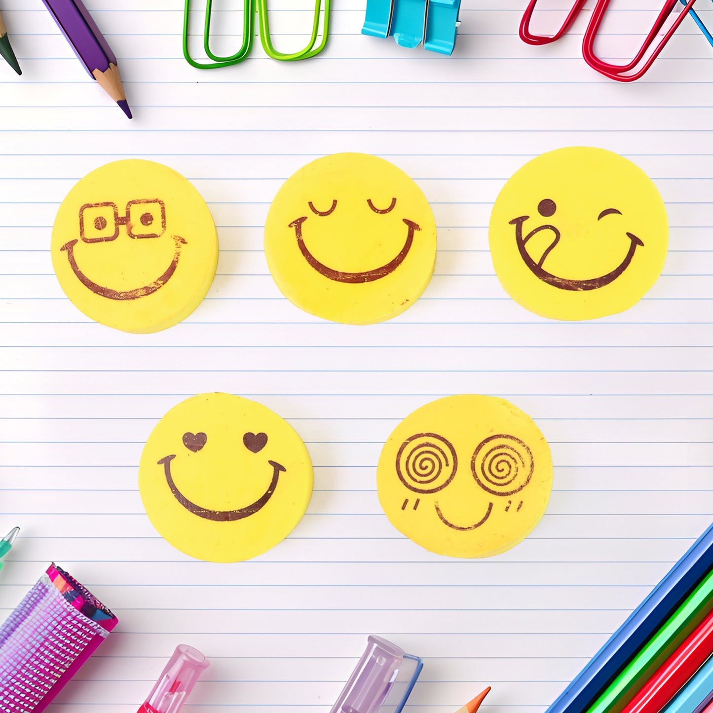 Cartoon Design Eraser (15 Pc Mix Design)
