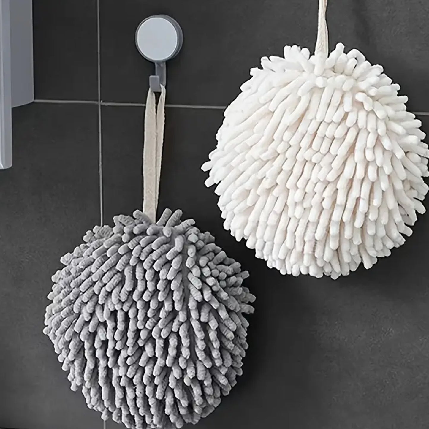 Super Soft Cute Hanging Hand Towel For Kitchen And Bathroom Ultra Absorbent Thick Coral Velvet Hand Towels With Hanging Loop Fast Drying Microfiber