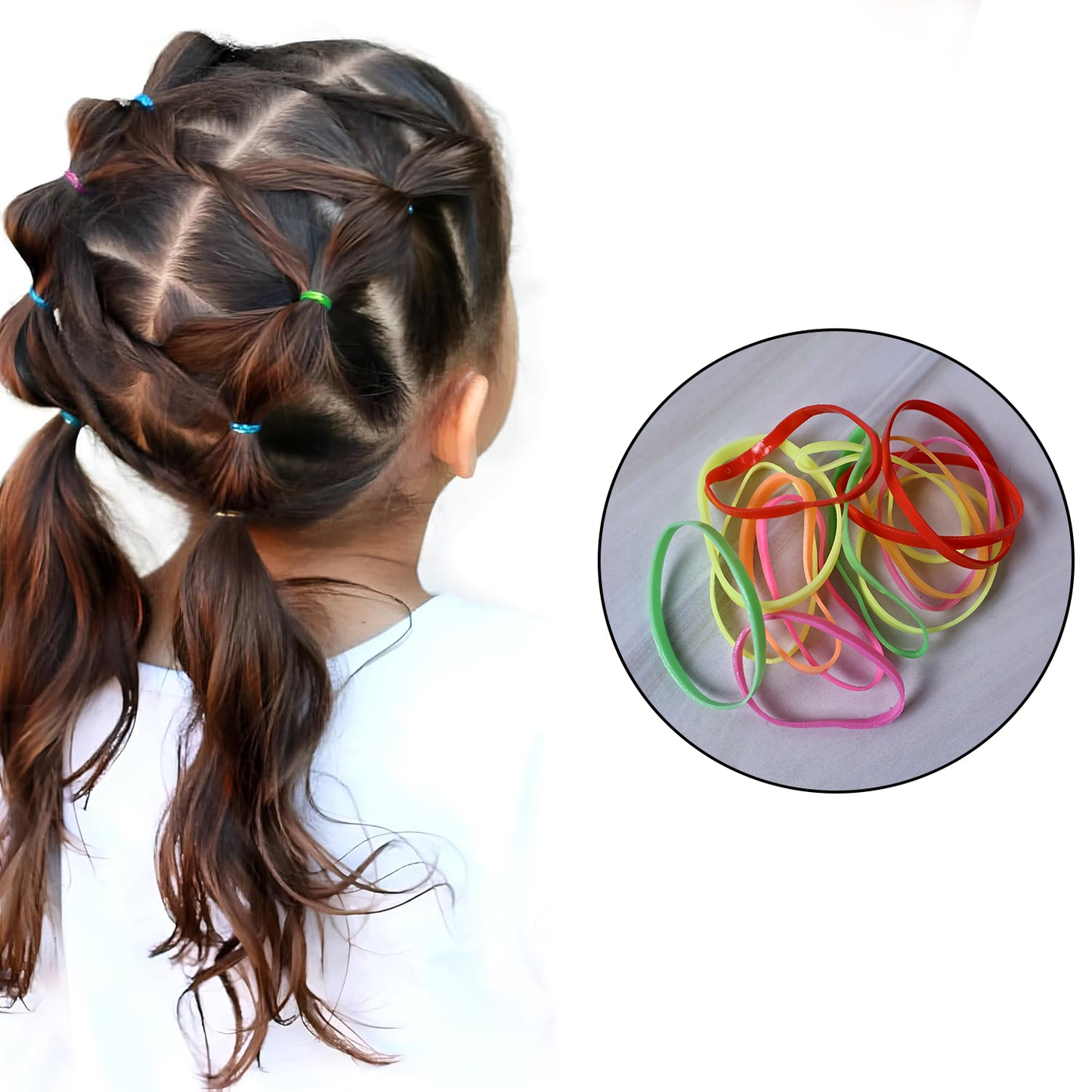 Kidshair Bands Rubber Bands Cute Hair Clips In Storage Box (Mix Design 1 Set)