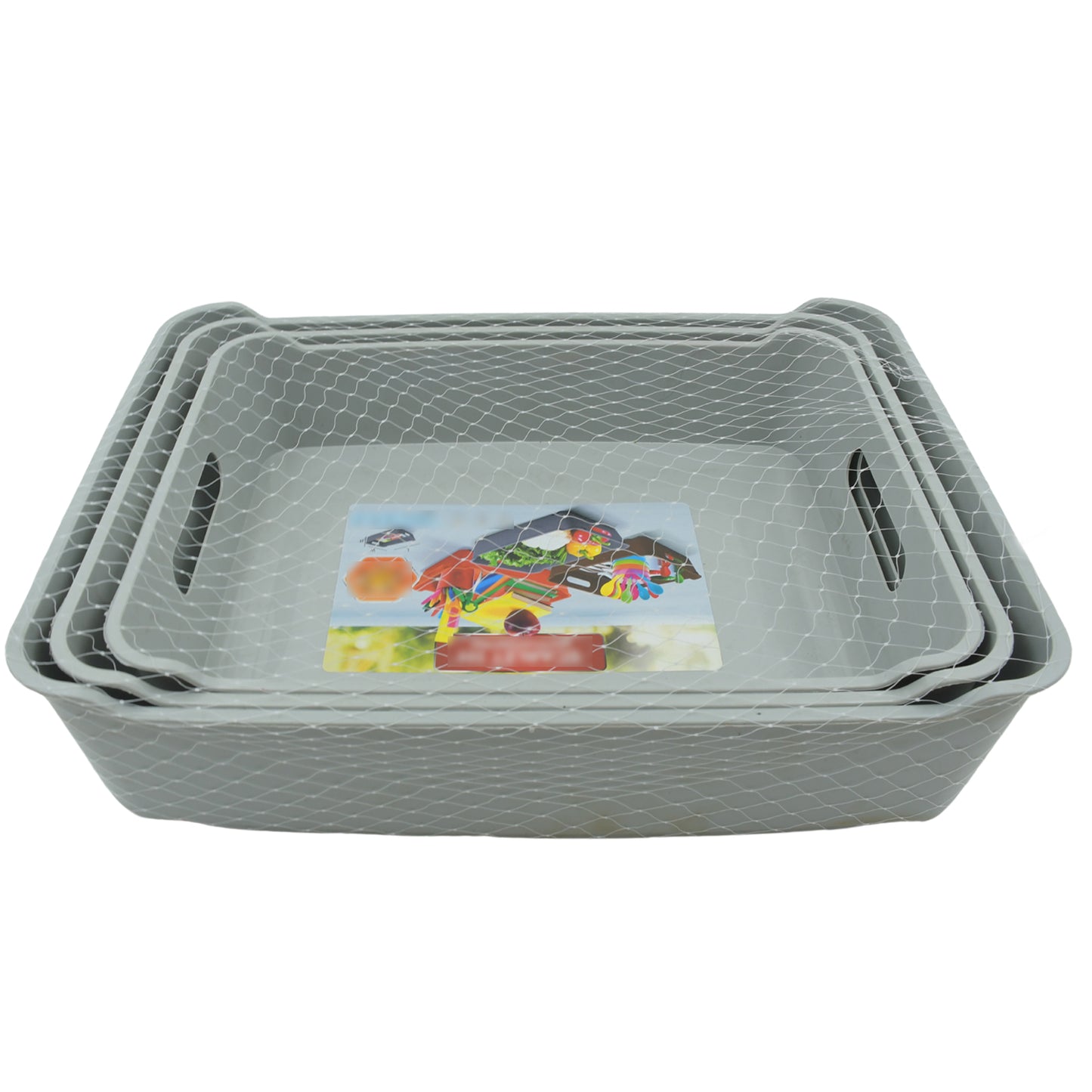 Multipurpose Organising Storage Plastic Tray Fruit Vegetable Multi Purpose Tray Organizer For Kitchen Countertop Cabinet Bathroom Plastic Storage Basket For Store Fruits Vegetables Magazines Cosmetics Stationary Set Of 3