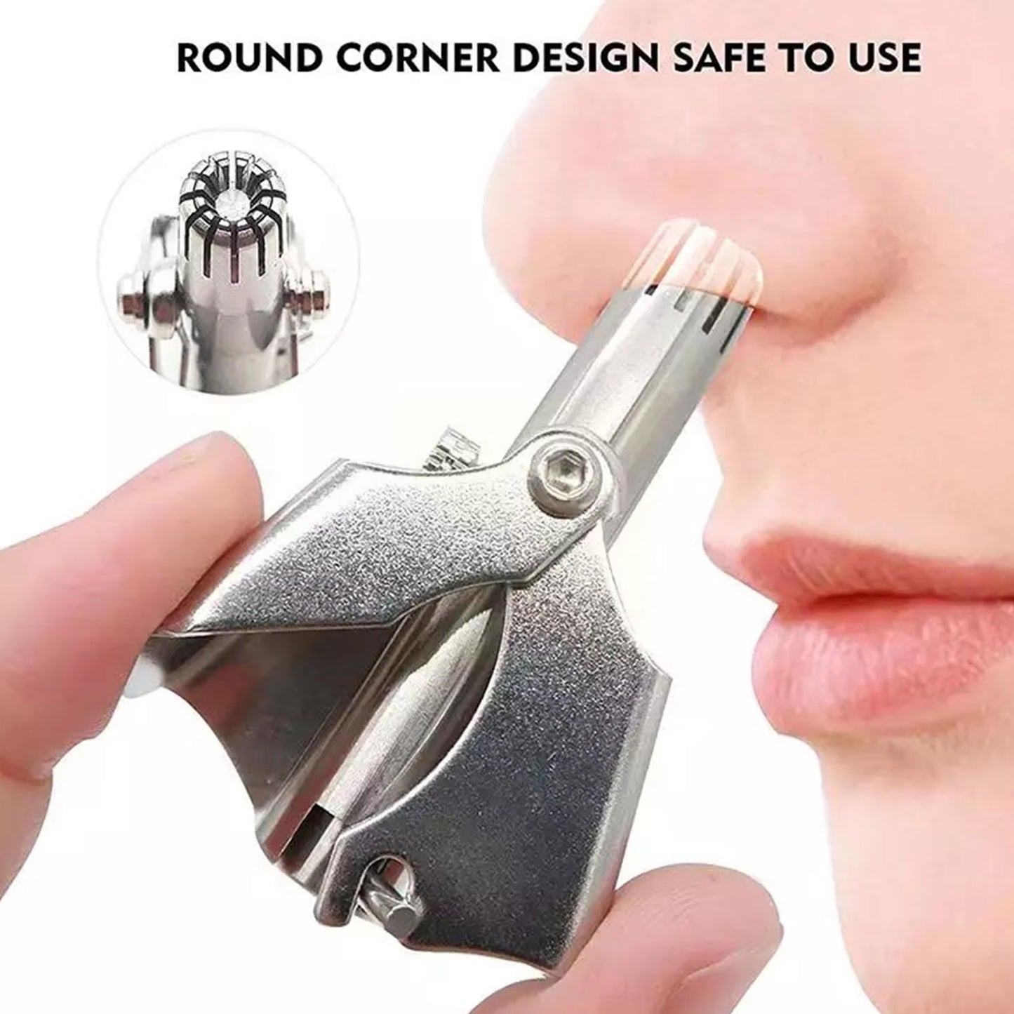Nosehair Clipper Stainless Steel Hair Remover (1 Pc With Brush Plastic Case)