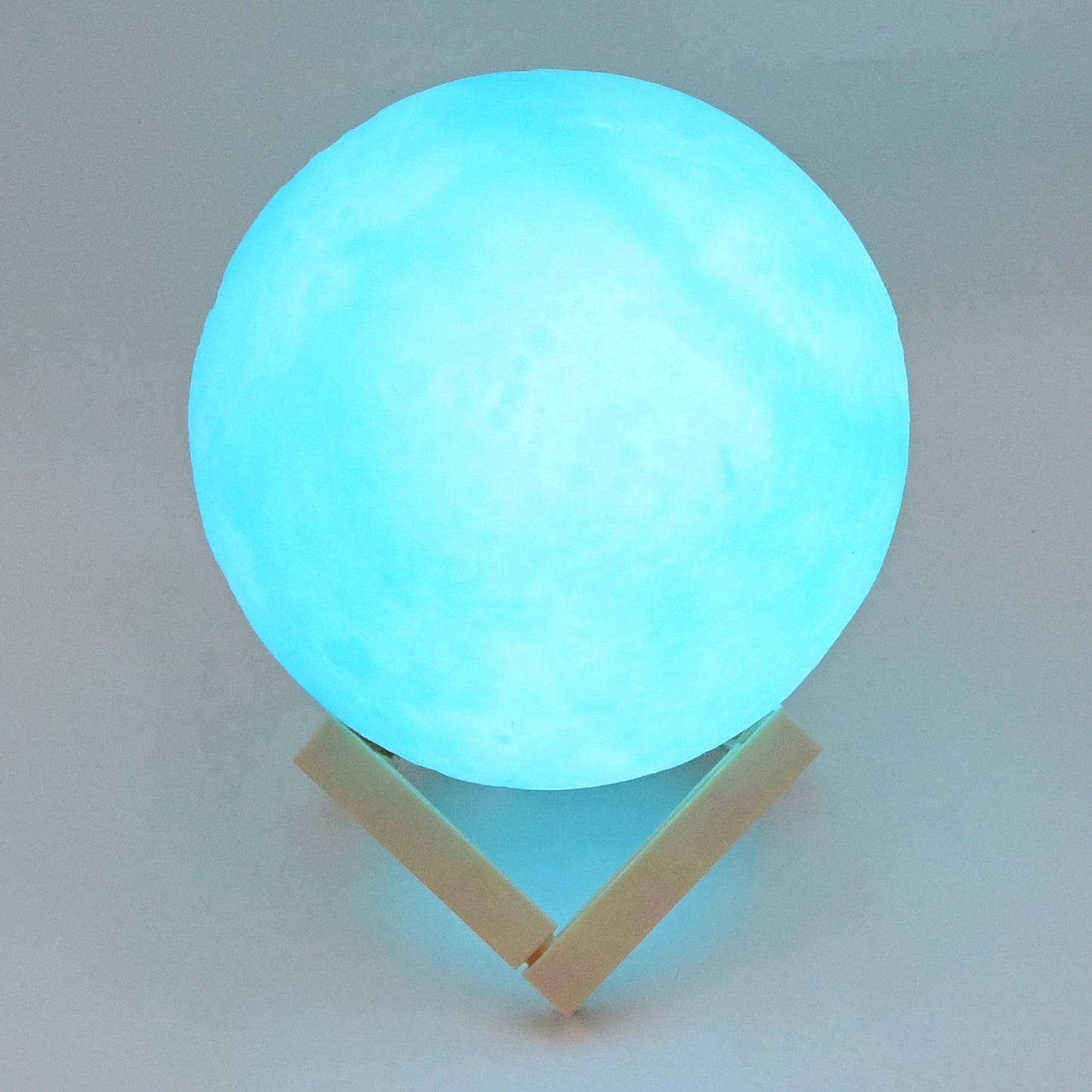 Moon Night Lamp Blue Color With Plastic Stand (15 X12 Cm 1 Pc)