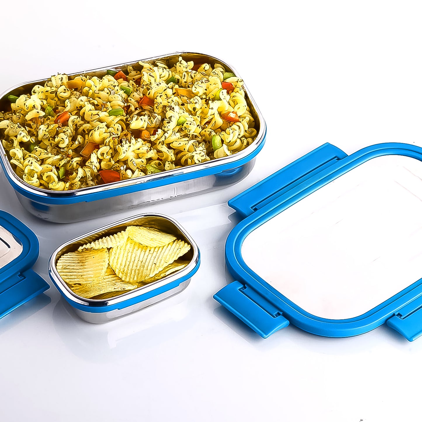 Apexjerry Lunch Box Premium Stainless Steel Food Container (2 Pc 700+200 Ml Approx)