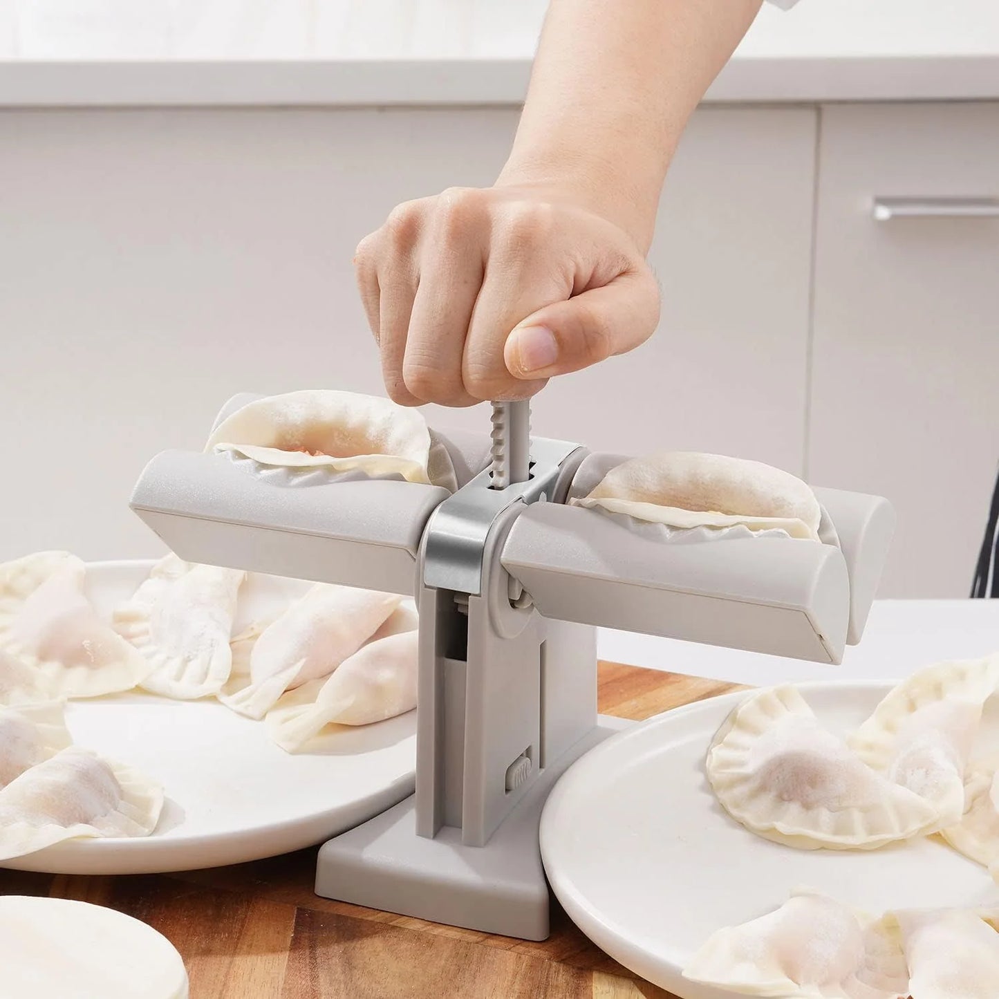 Dumpling Maker Molddouble Head Dumpling Mold Wrap Two At A One Timehousehold Dumpling Maker Mouldeasy-Tool For Making Dumplingsdumpling Press Mold Kitchen Accessories (Brown Box)
