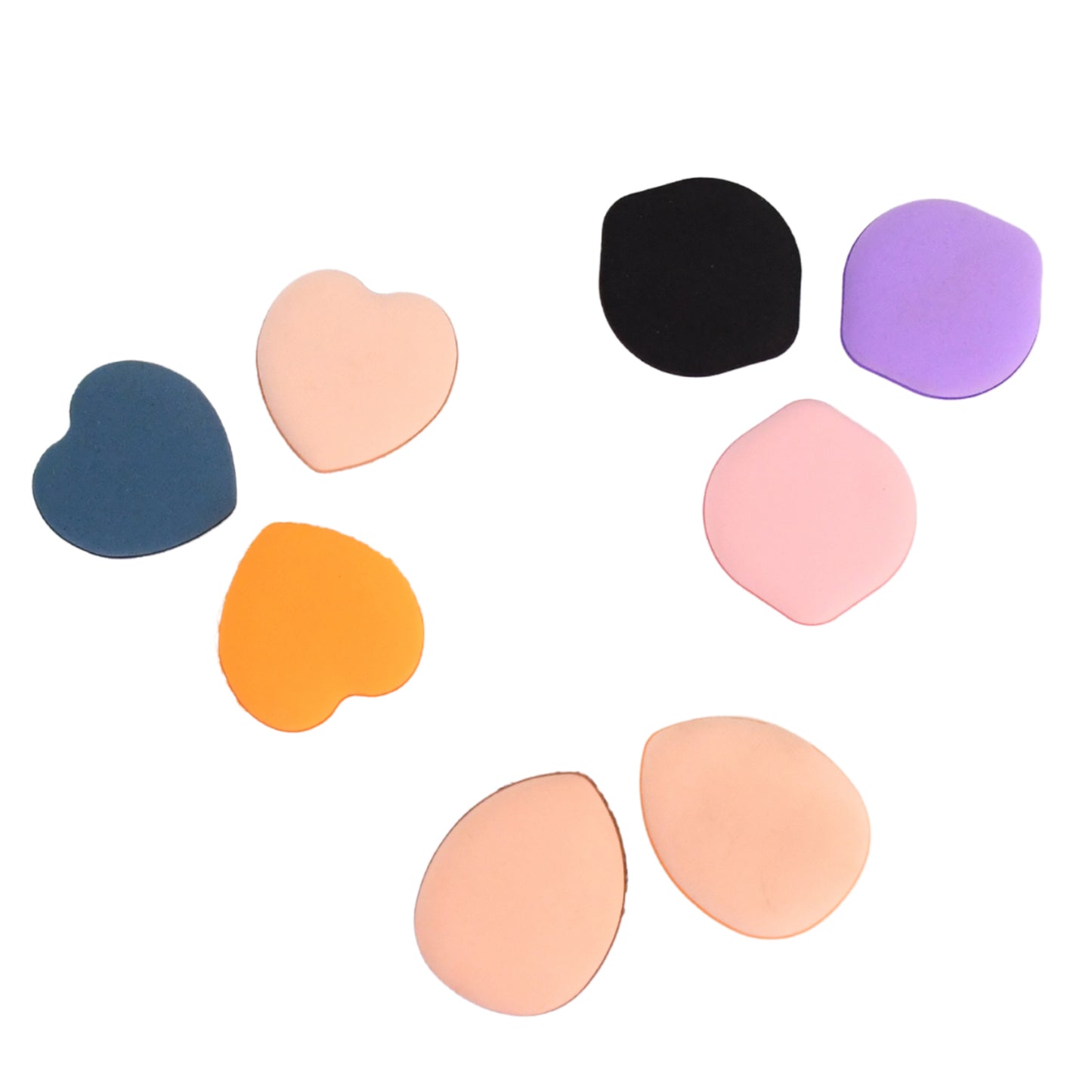 Minifinger Makeup Powder Puff (Multicolour 8 Pcs Set)