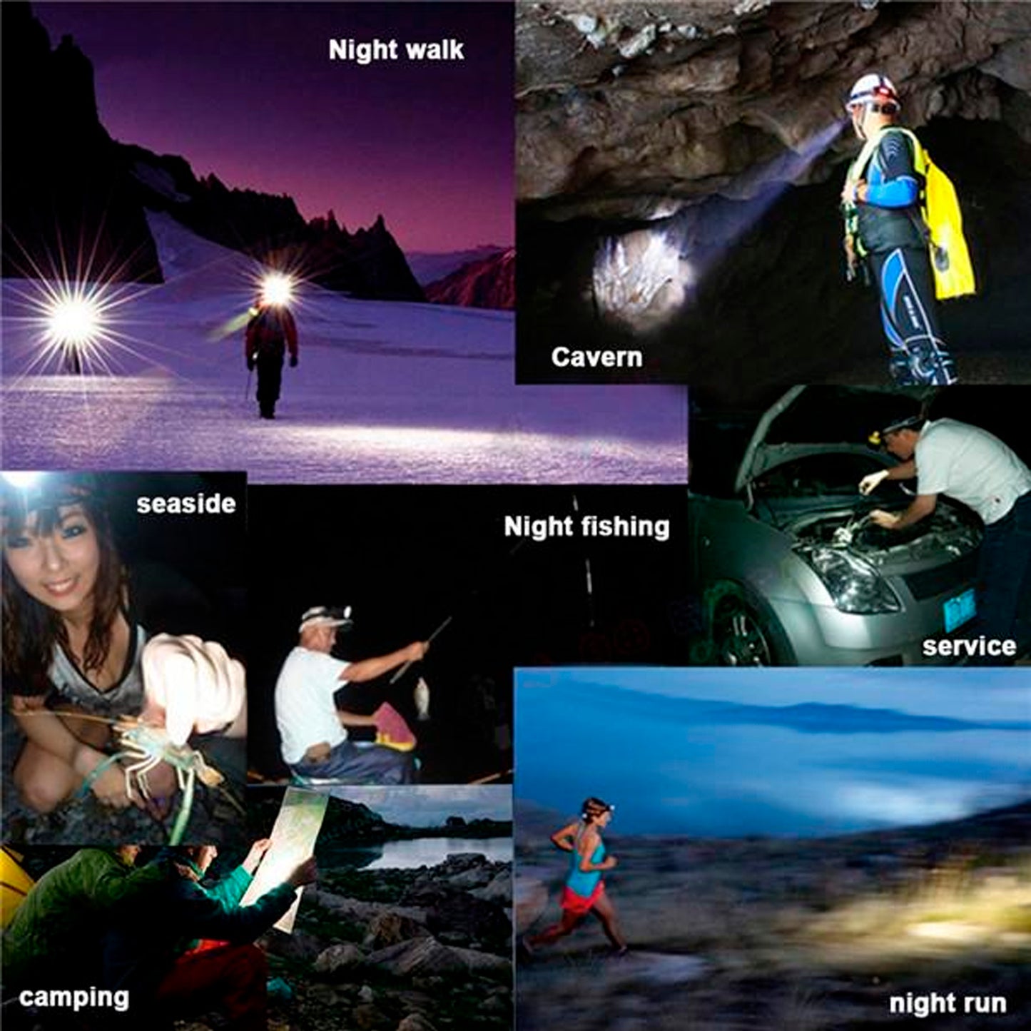Head Lamp 9 Led Long Range Rechargeable Headlamp Adjustment Lamp Use For Farmers Fishing Camping Hiking Trekking Cycling
