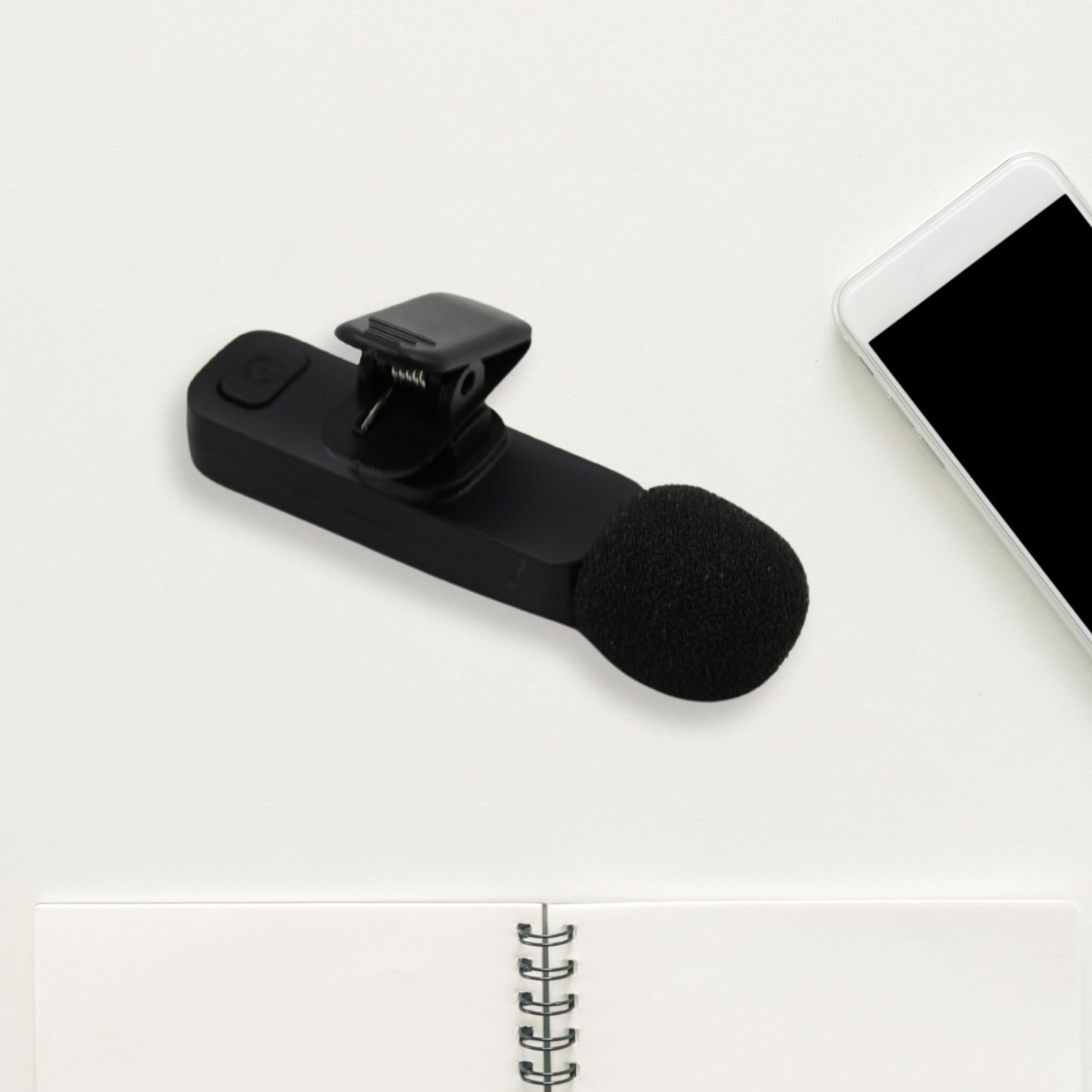 Intelligent Noise Cancelling Live Streaming Clip On Microphone For Type-C For Iphone With Charging Mini Wireless Lapel Collar Microphone