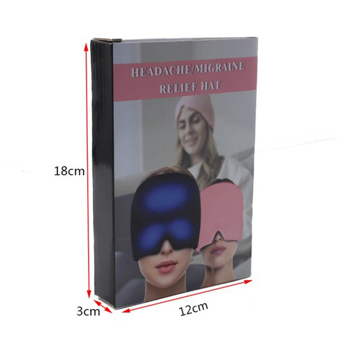 Headache Relief Hat Migraine Cap Wearable Migraine Mask Ice Head Wrap For Tension Headache Puffy Eyes Sinus Headache Stress Relief