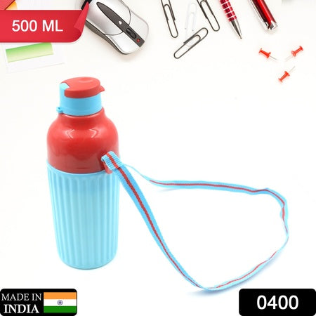 Plastic Sports Insulated Water Bottle With Dori Easy To Carry High Quality Water Bottle Bpa-Free Leak-Proof For Kids School For Fridge Office Sports School Gym Yoga (1 Pc 500Ml)