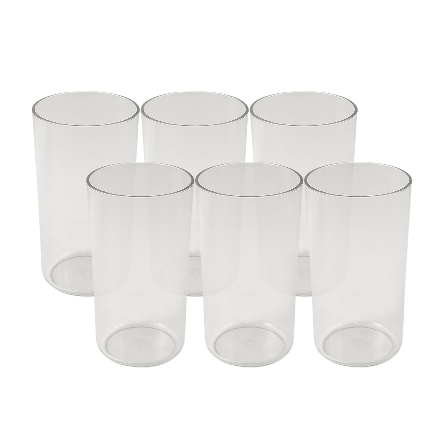 Apexclear Plastic Tumbler Glass Set 6-Piece Unbreakable