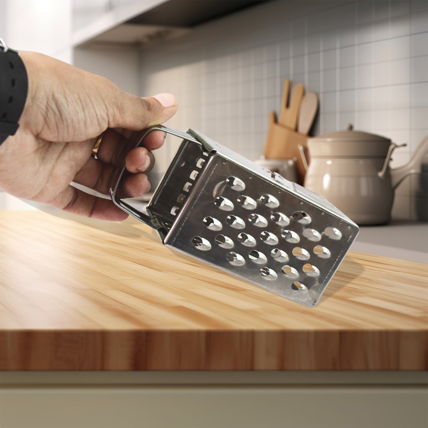 Supermom Premium 4-In-1 Stainless Steel Compact Grater And Slicer