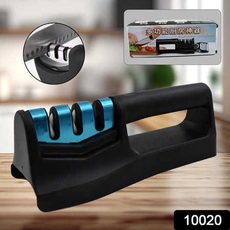 Knife Sharpener For Kitchen Knife Sharpener With Vegetable Chopper And Fish Scale Remover Handheld Knives Pocket Knife Sharpener Knife Sharpener For Chefs Serrated Knife (9In1)