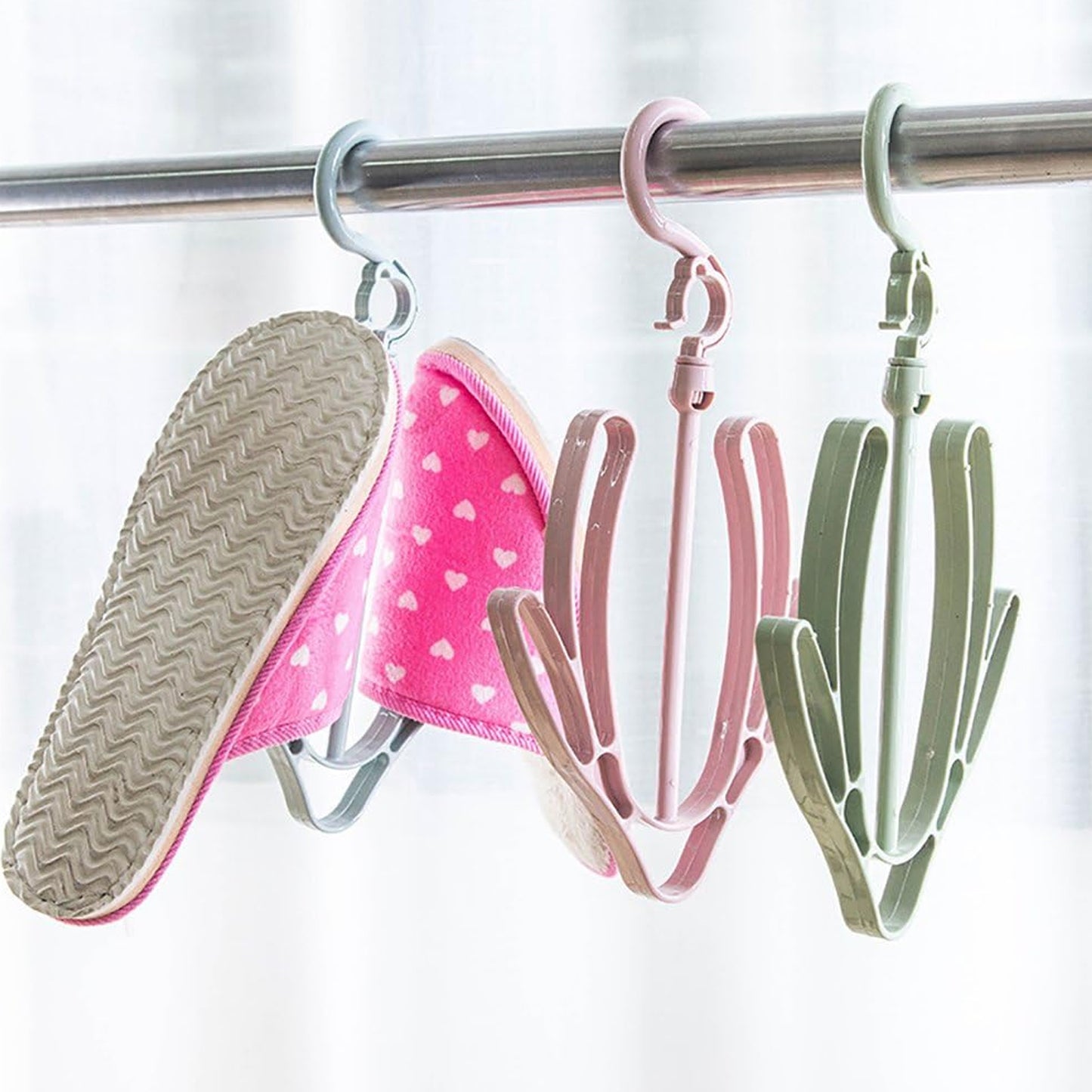Shoes Drying Hanger Rotatable Shoe Hanging Racks For Balcony Closet (1Pc)