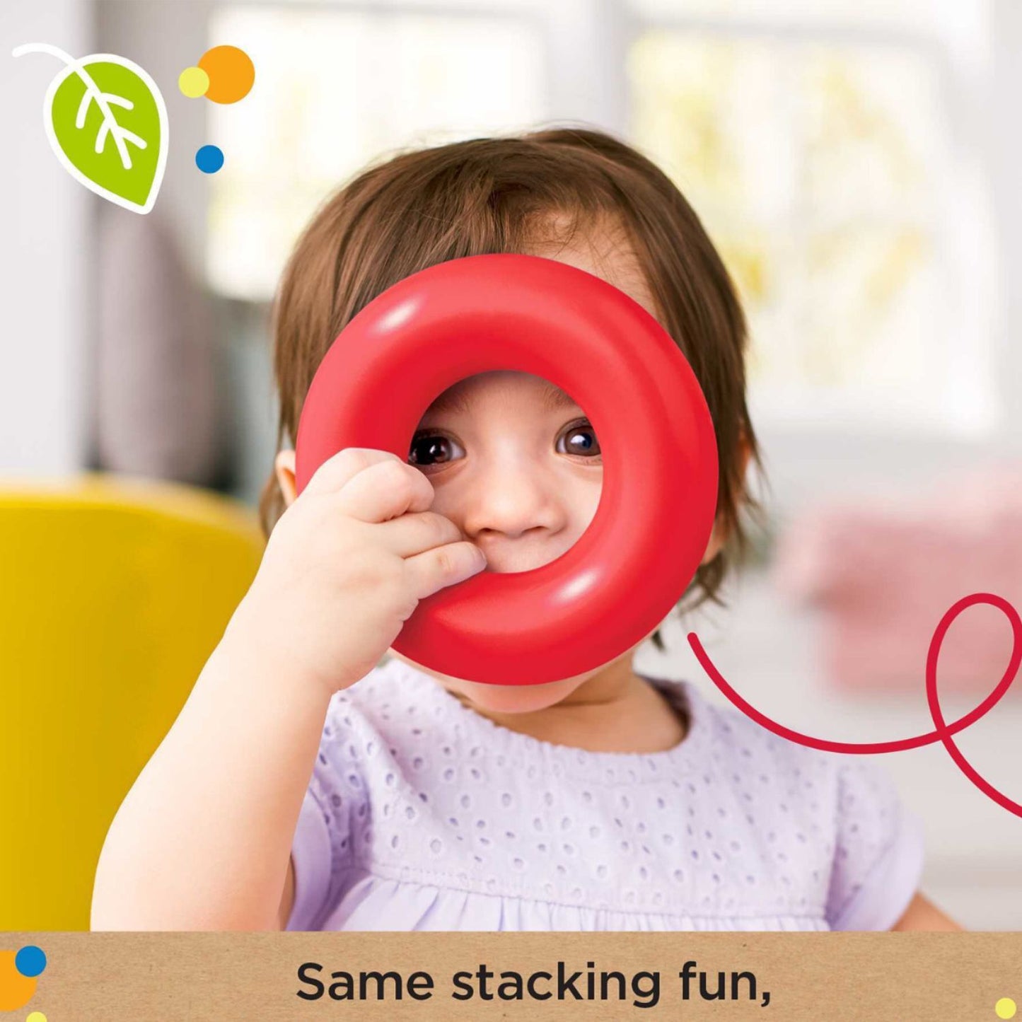 Plastic Baby Kids Teddy Stacking Ring Jumbo Stack Up Educational Toy 9Pc