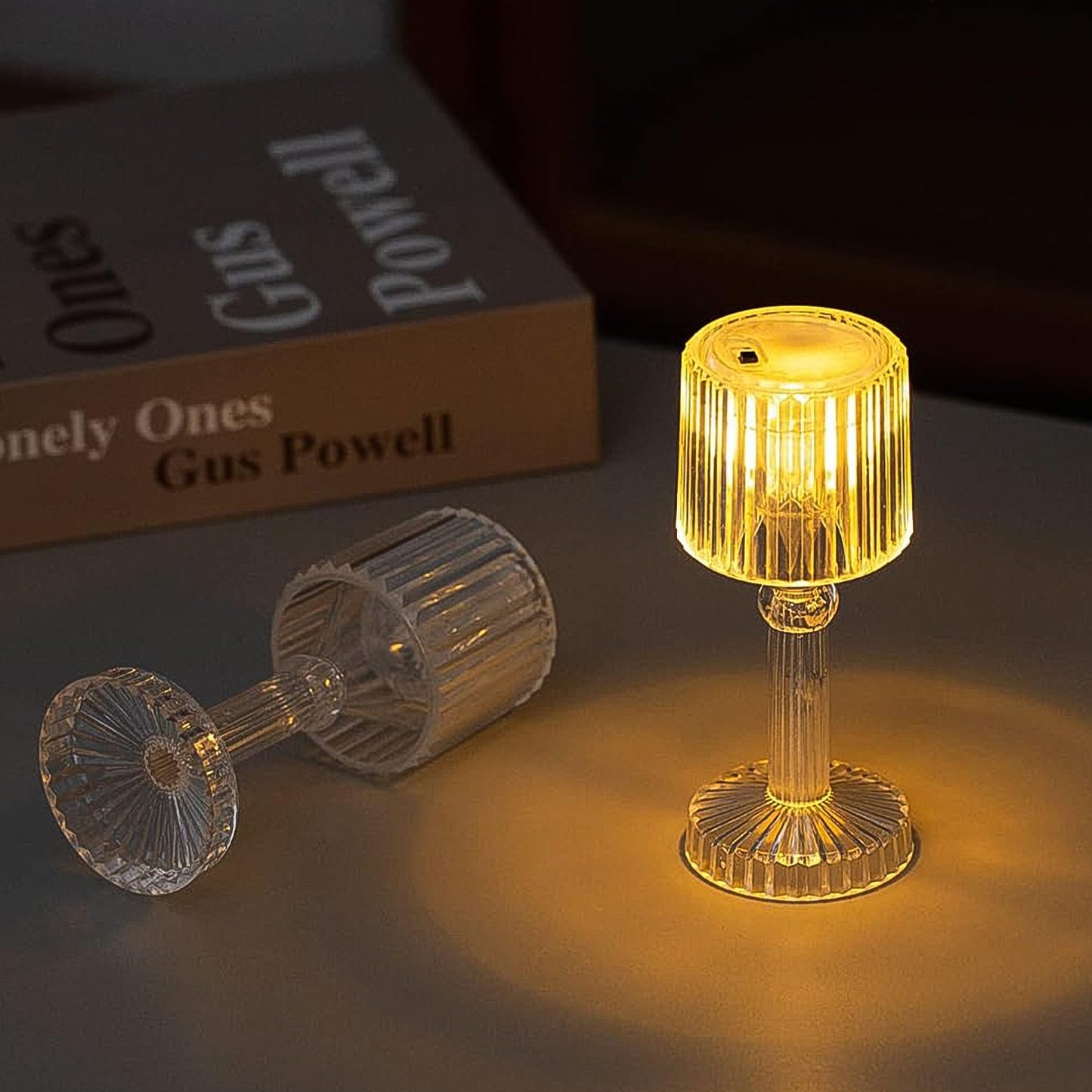 Miniacrylic Led Desk Lamps Table Lamp Portable Crystal (1 Pc Small)