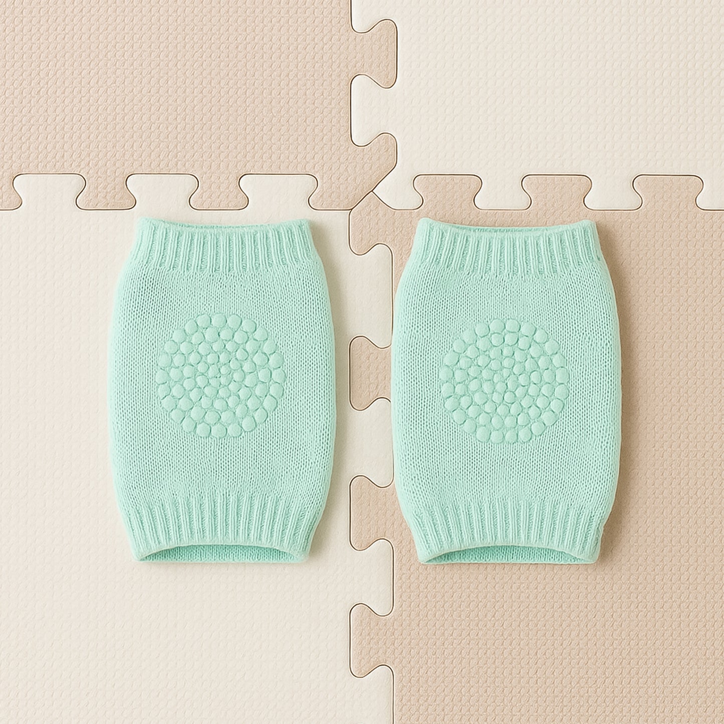 Mintgreen Toddler Wool Knit Leg Warmer (Knee Guard)