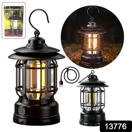 Led Camping Light Retro Style Lighting Battery Type-C Rechargeable (1 Pc)