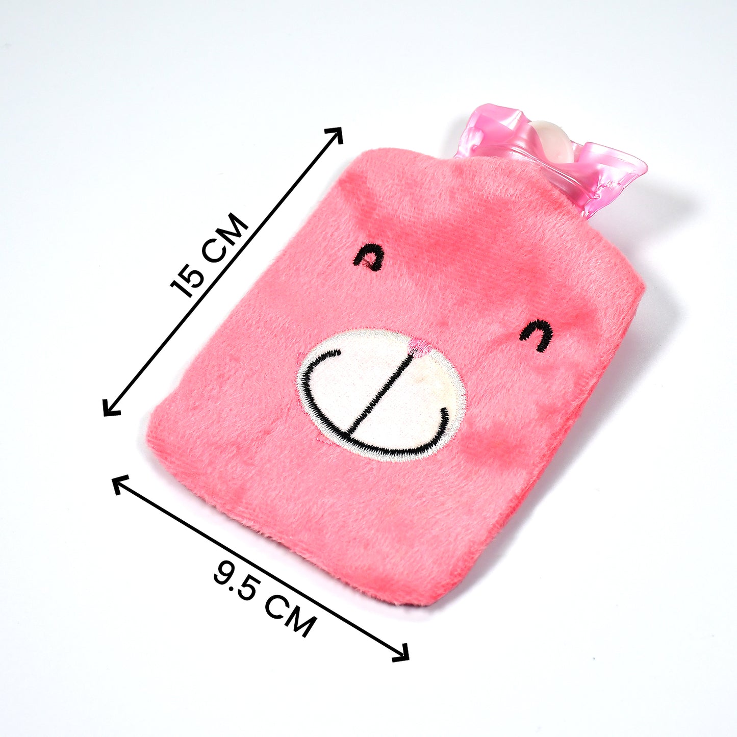 Pink Small Hot Water Bag With Cover For Pain Relief Neck Shoulder Pain And Hand Feet Warmer Menstrual Cramps.