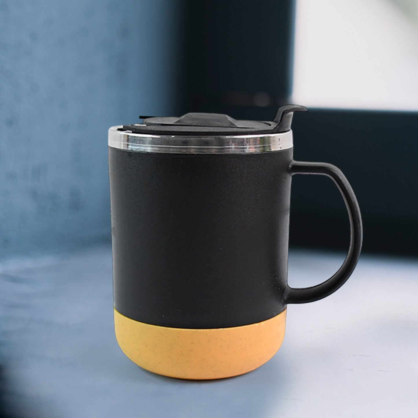 Insulated Coffee Mug With Spill-Proof Lid (Approx 350Ml 1 Pc)
