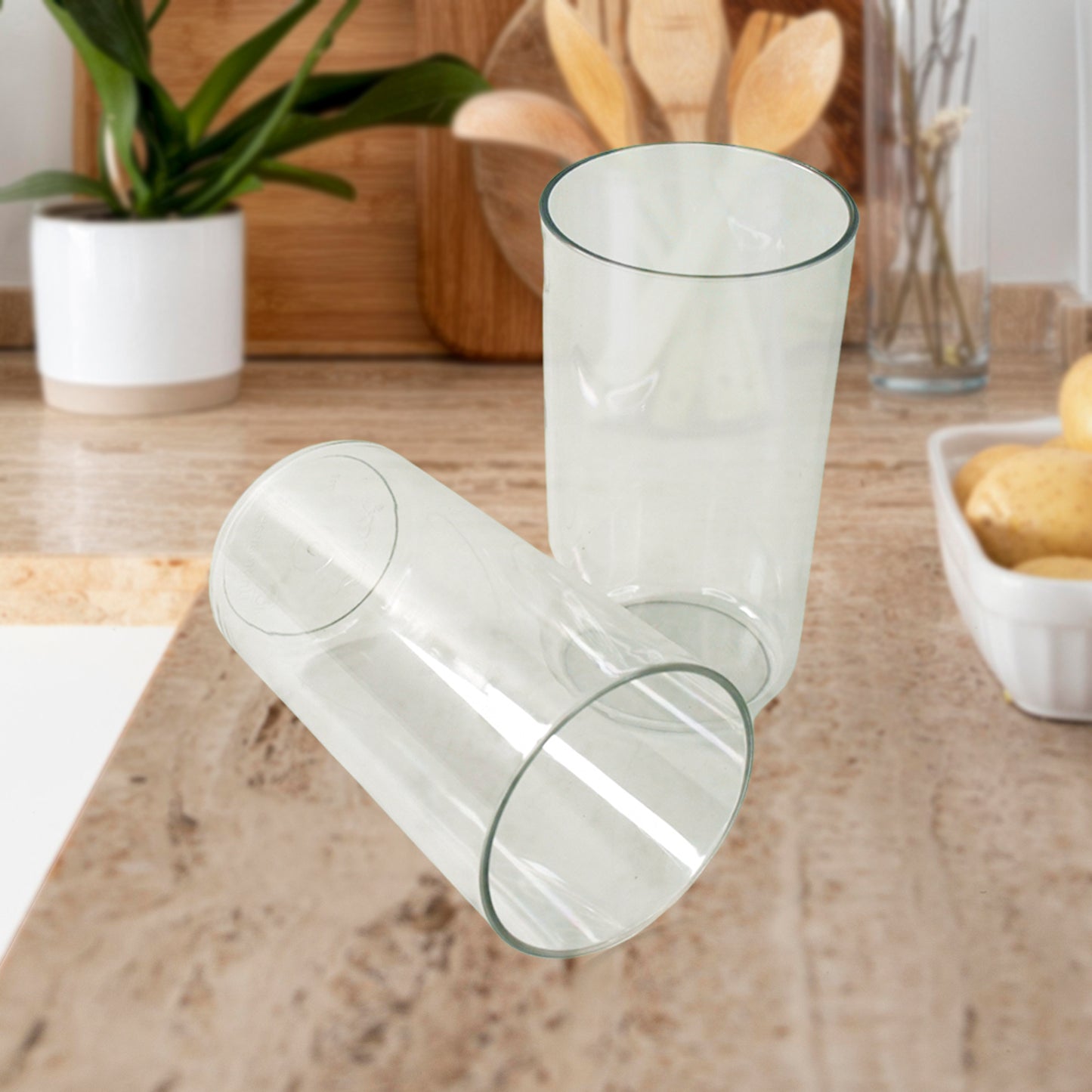 Apexclear Plastic Tumbler Glass Set 6-Piece Unbreakable