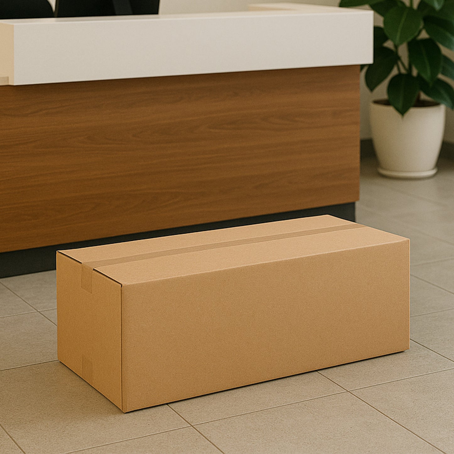 Heavy-Duty Brown Box For Product Packing (17X51X26 Cm 1 Pc)