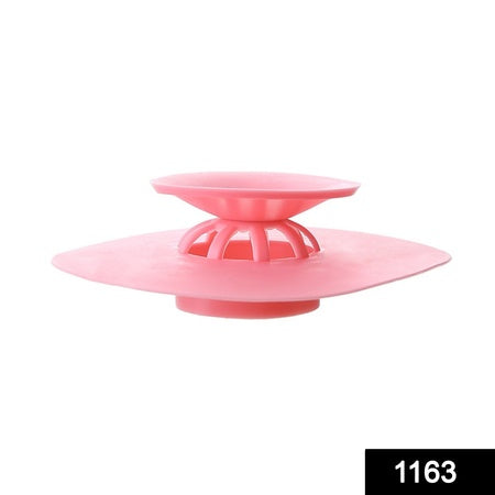 Creative 2-In-1 Silicone Sewer Sink Sealer Cover Drainer (Multicolour)